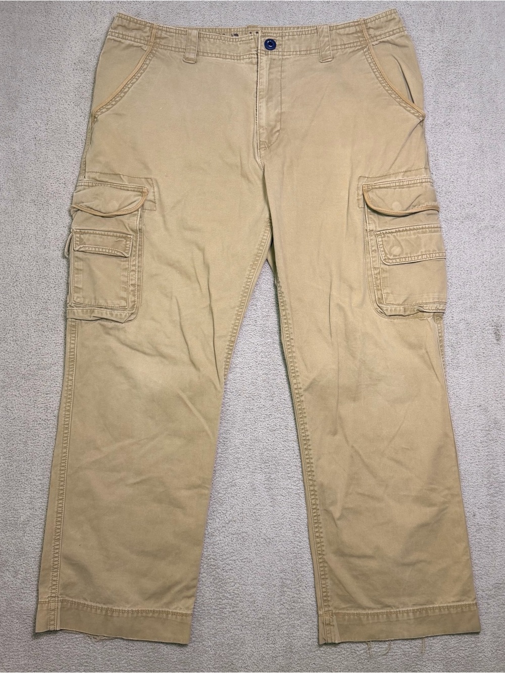 Old Navy Cargo Pants Mens 36x31 Khaki Tan Straight Utility Gorpcore Grunge Y2K